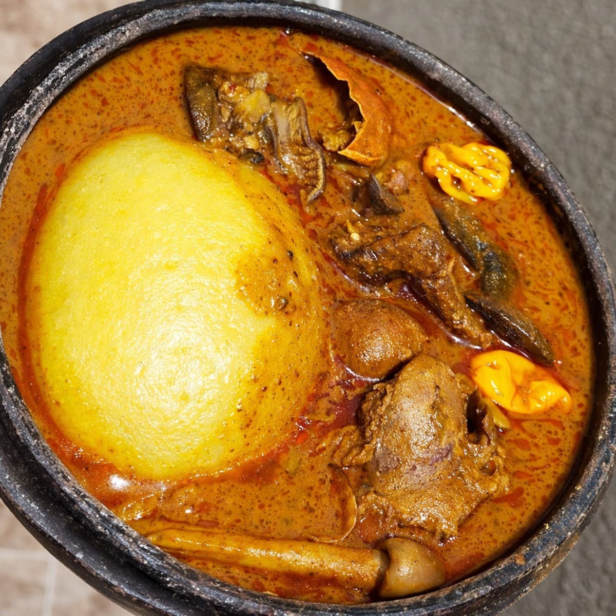 Sauce graine et djoumglé ivoirienne : recette