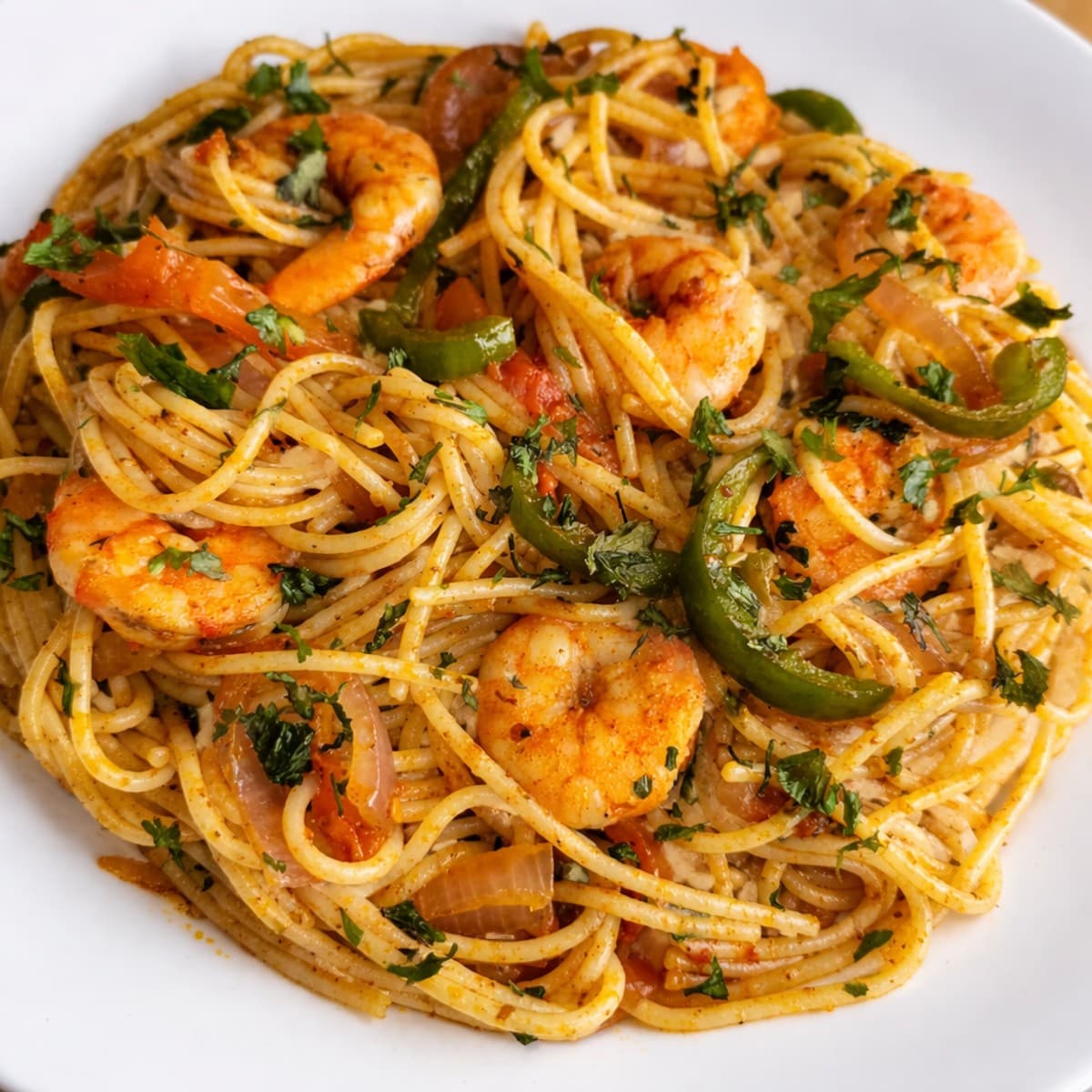 Spaghetti aux crevettes