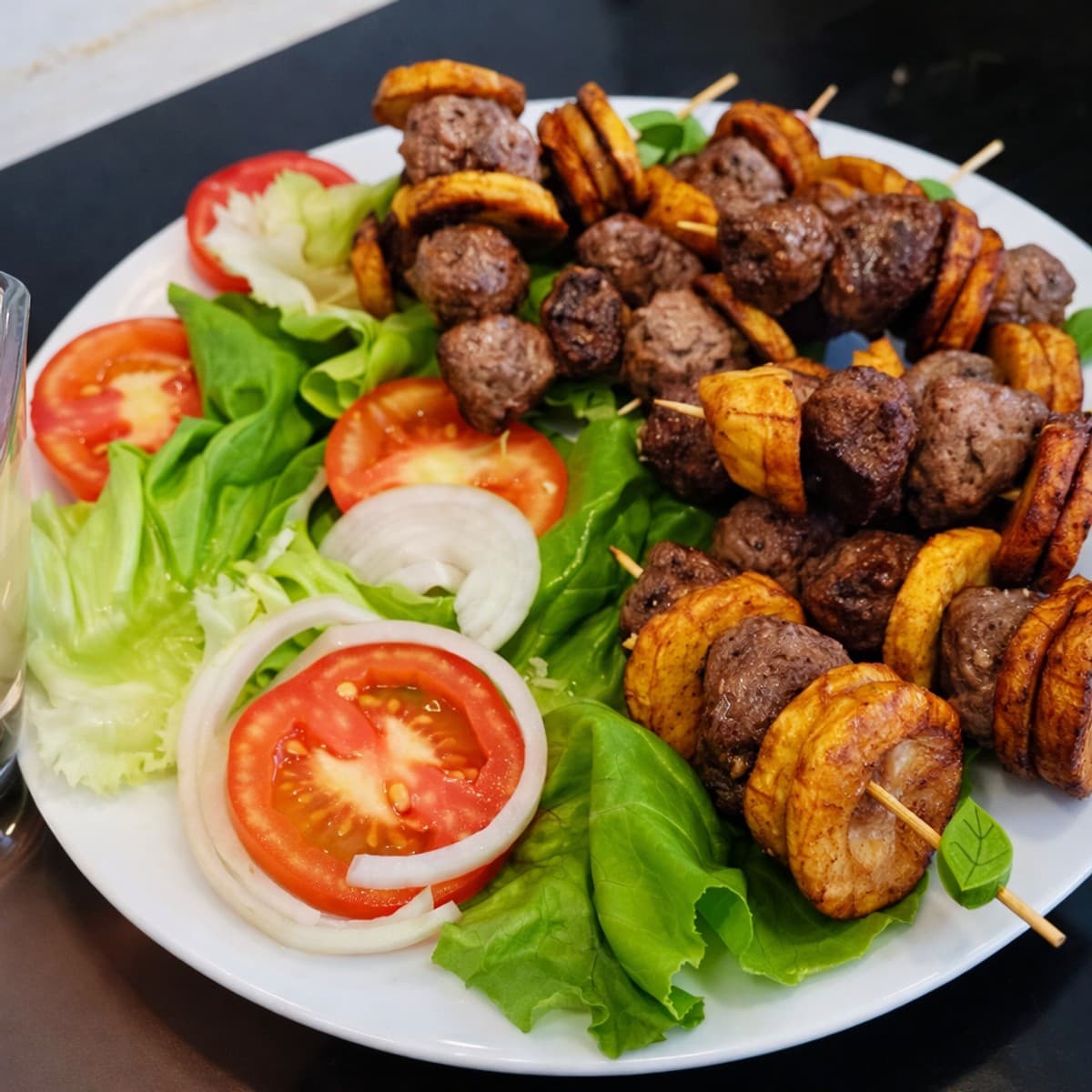 Boulettes de boeuf aux banane plantain
