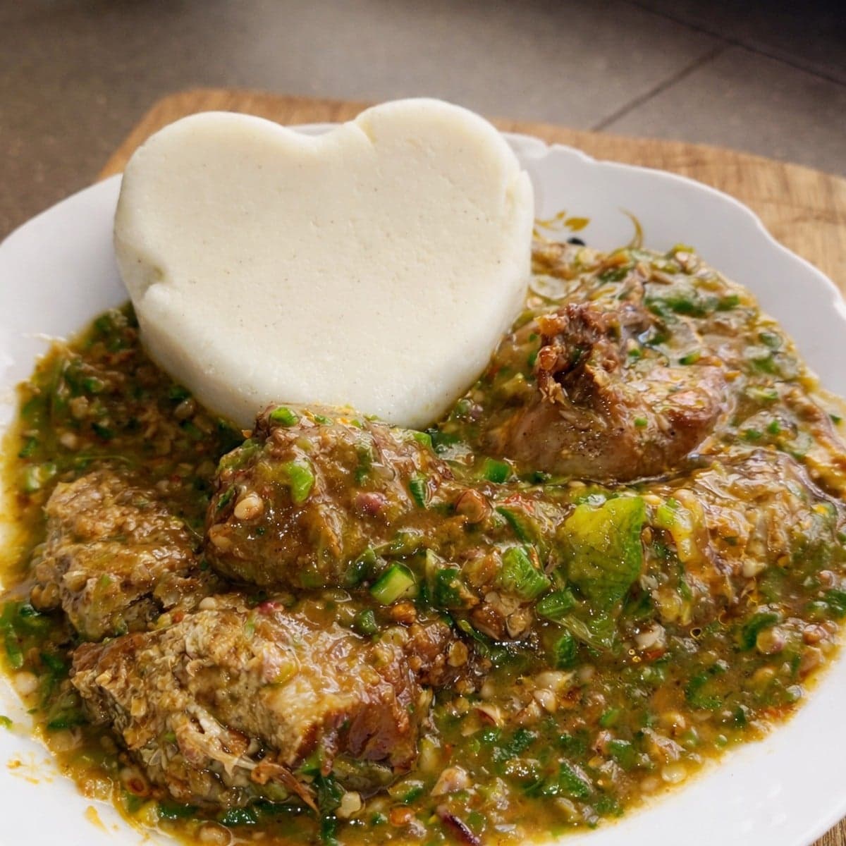 Couscous maïs sauce gombo au bar frit