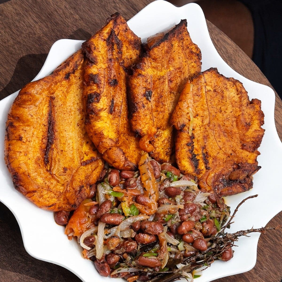 Délicieux plantain tapé
