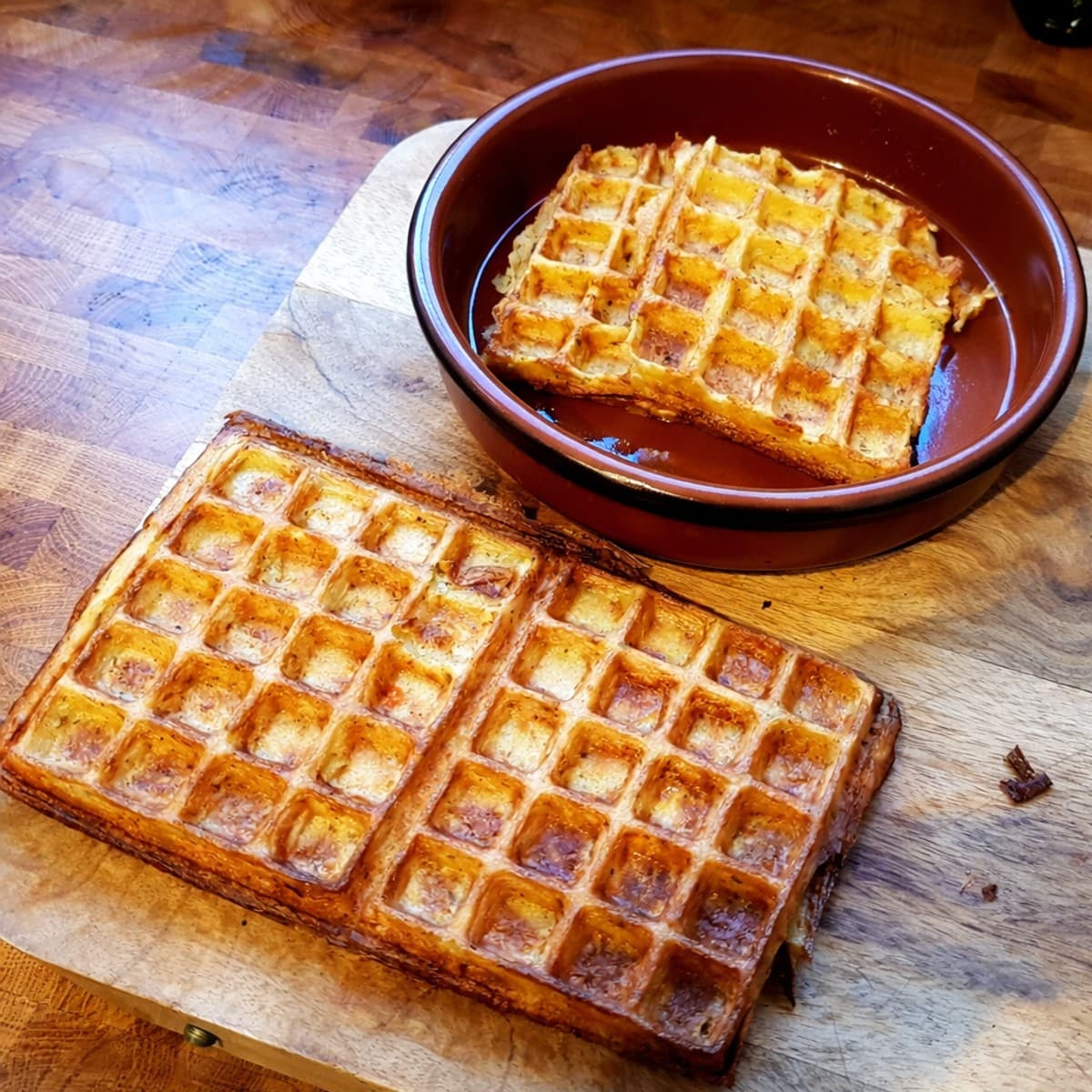 Gaufre de pommes de terre au mascarpone
