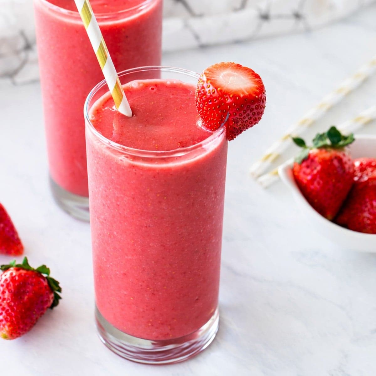 Jus de fraise glacé