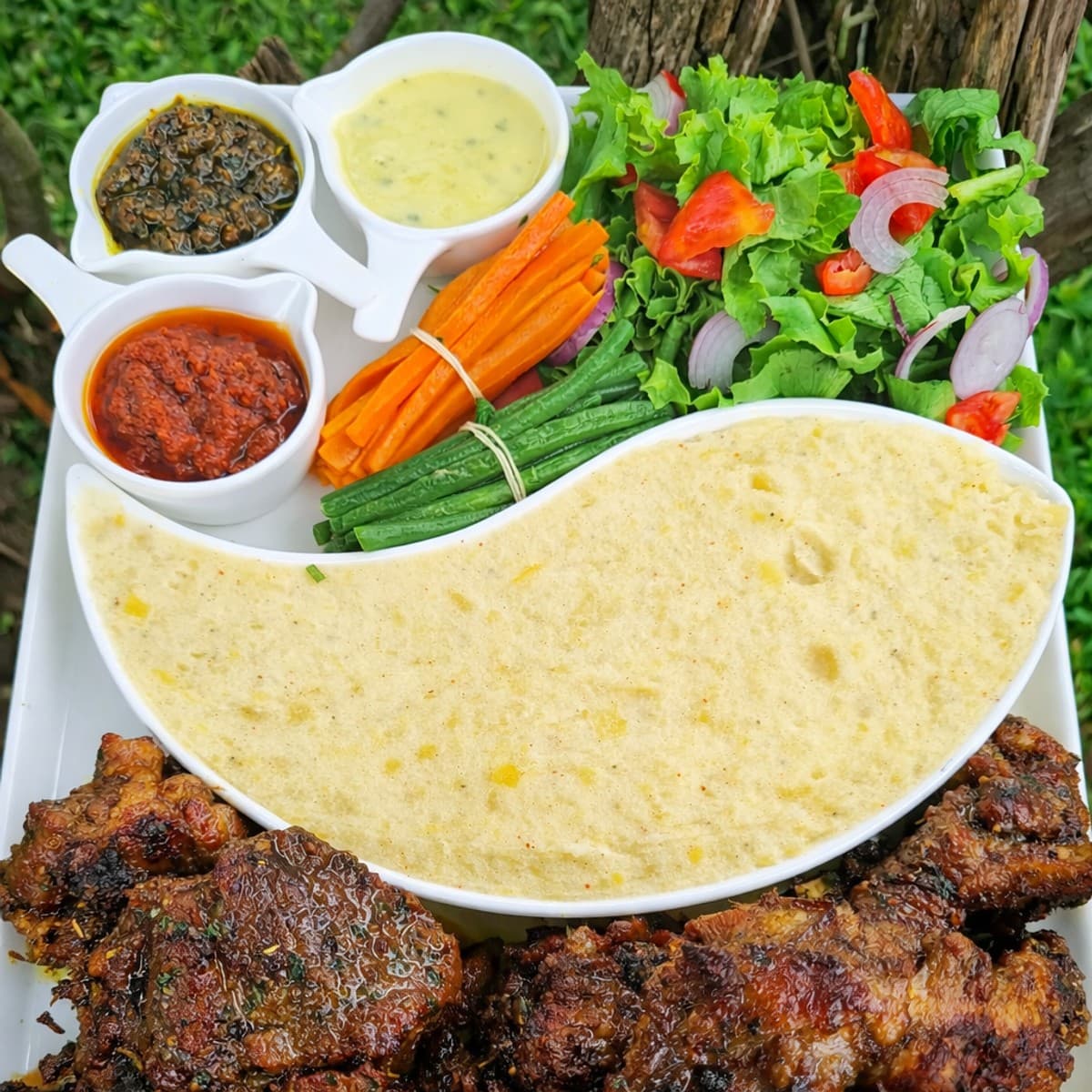 Mouton braisé, purée et légumes : recette complète