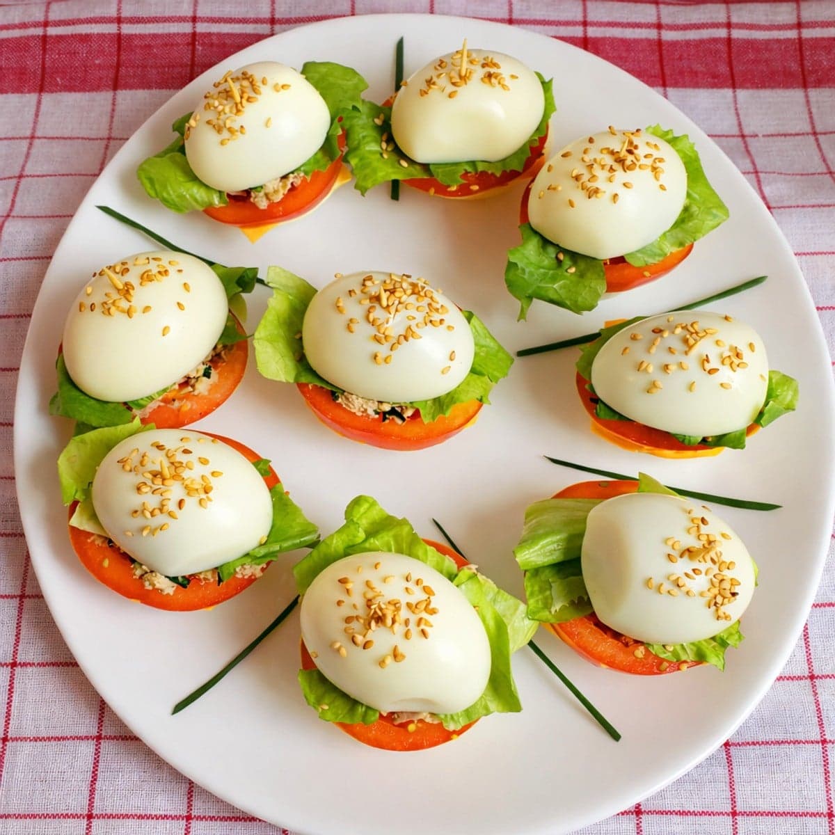 Œufs burgers au thon