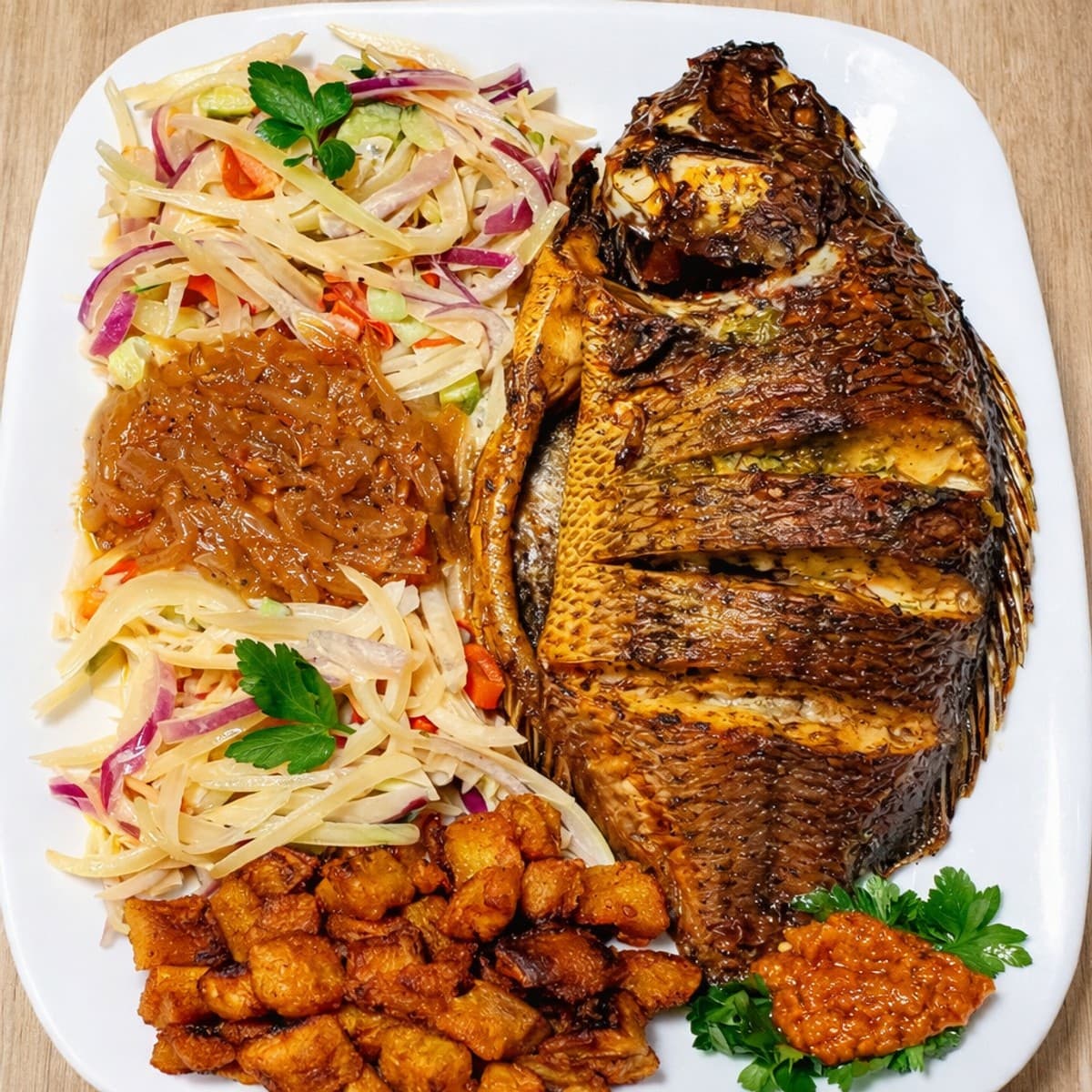 Poisson braisé feat alloco