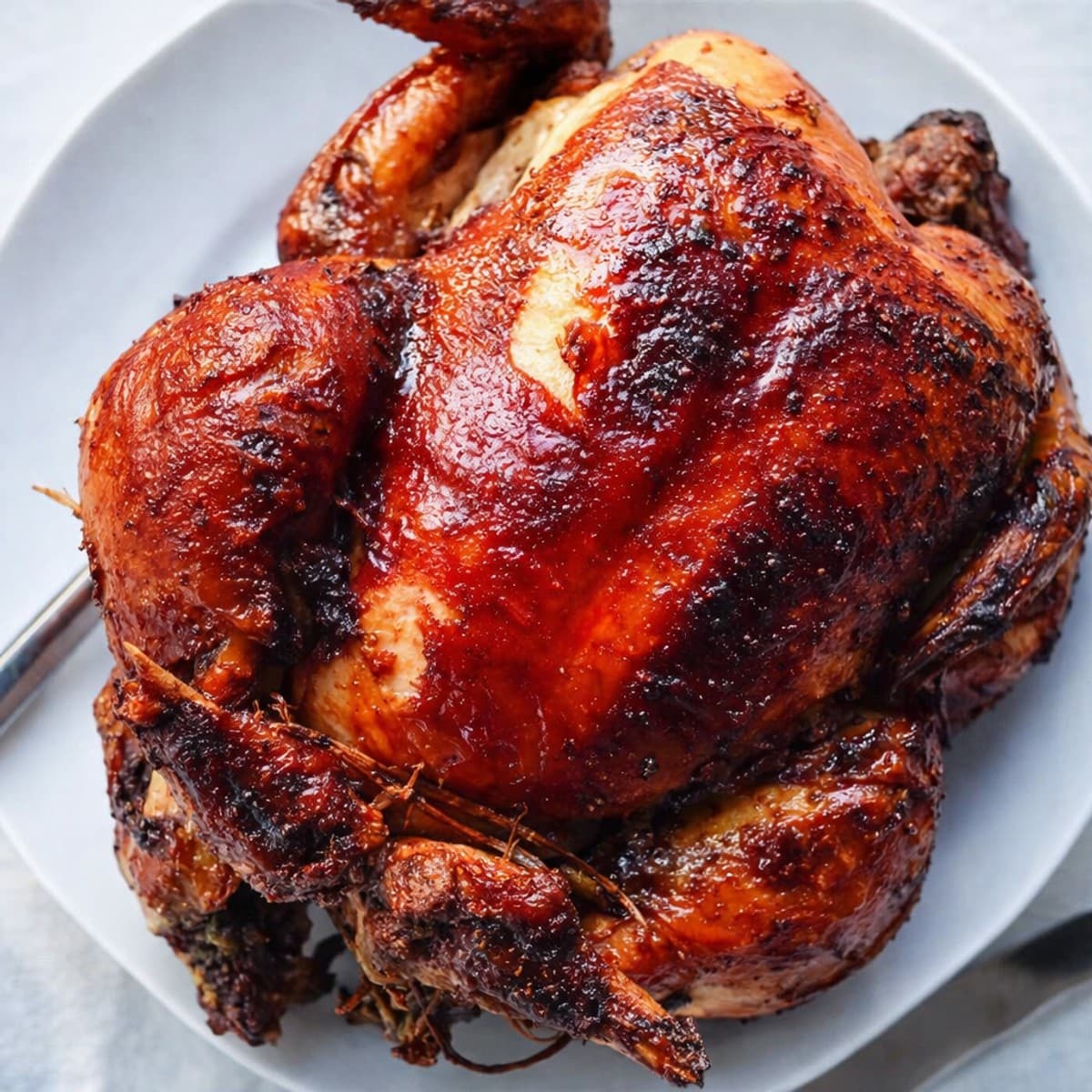 Poulet farci aux légumes