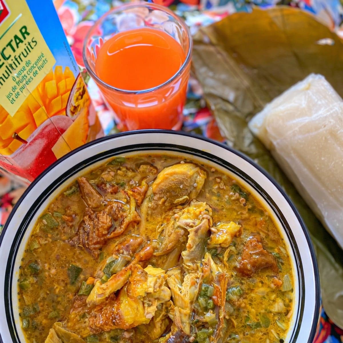 Poulet fumé sauce gombo : recette