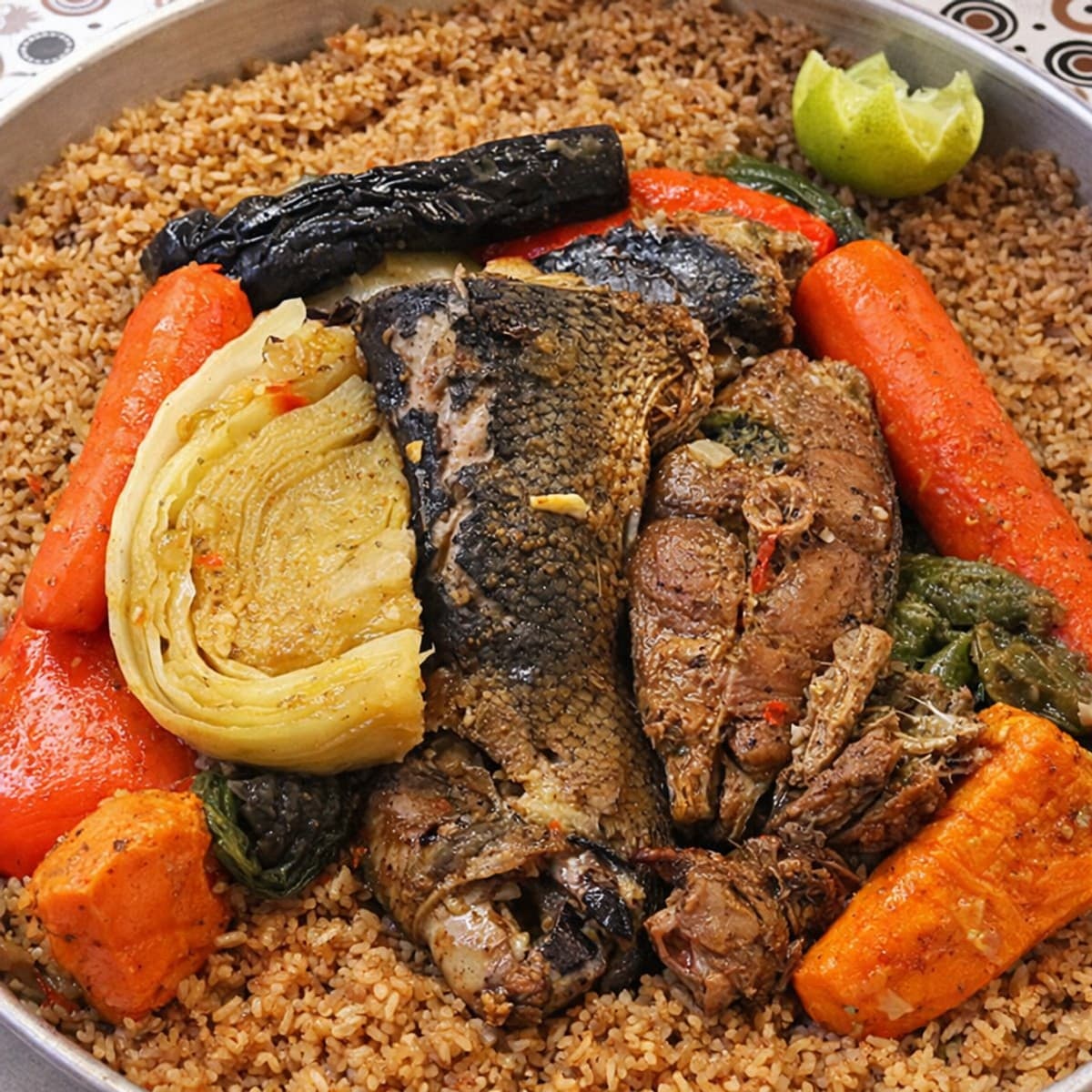 Riz au poisson blanc ou thieb bou wekh