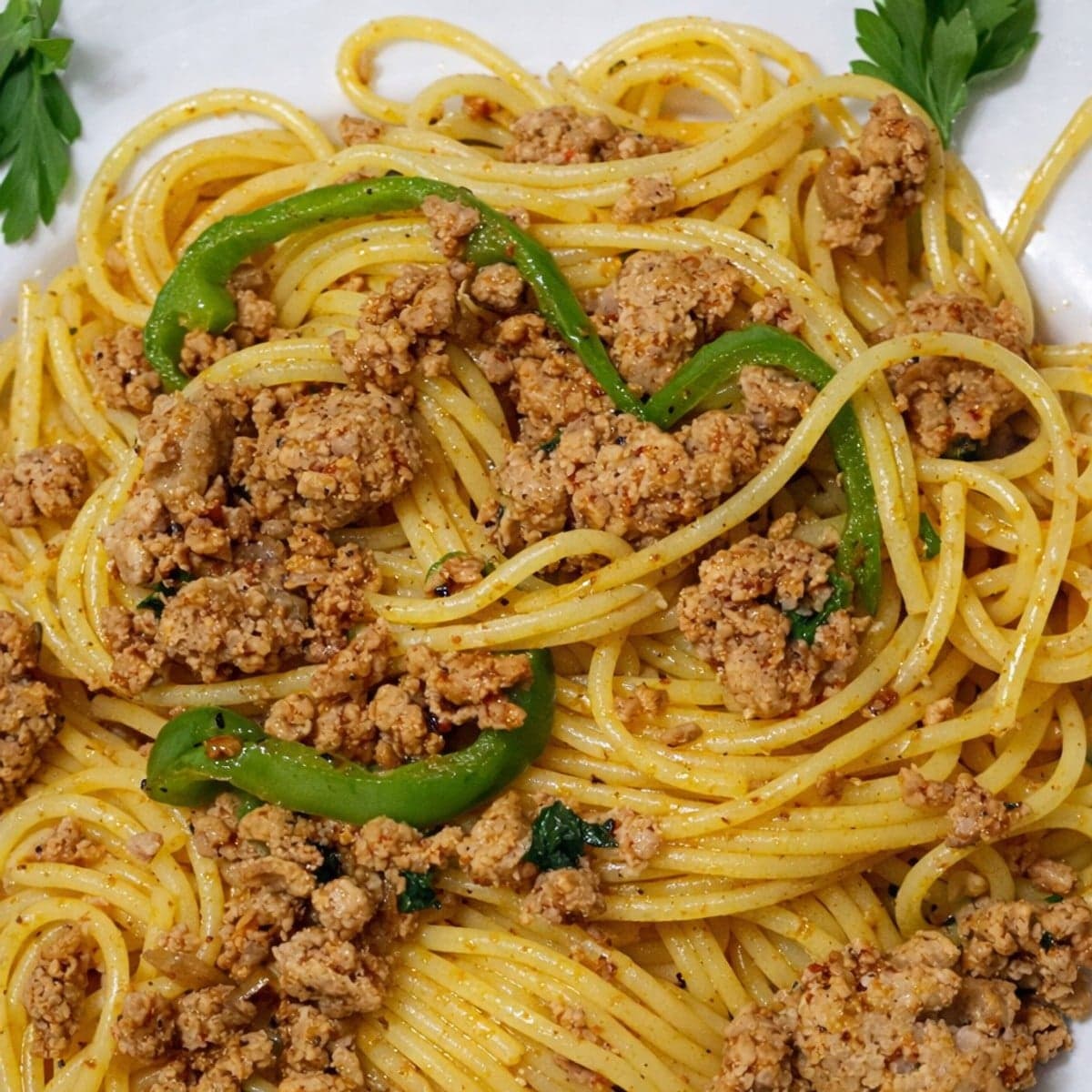 Spaghetti à la viande hachée