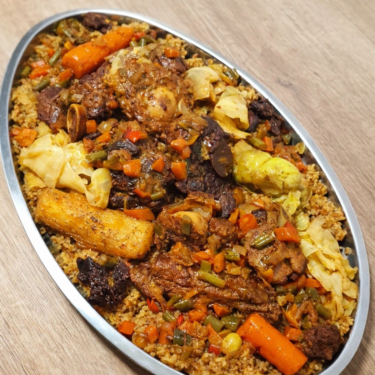 Thiebouyapp ou riz à la viande d’agneau