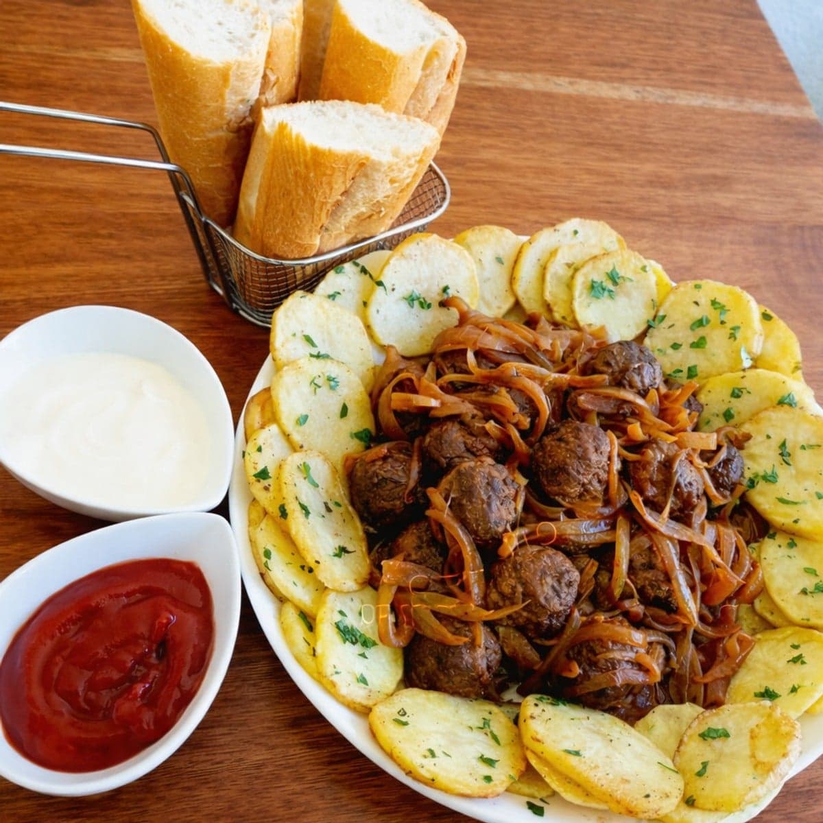 Yassa de boulettes de viande pomme de terres sautées a ma façon