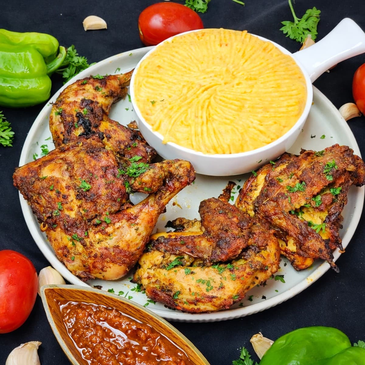 Grillade de poulet à la moutarde