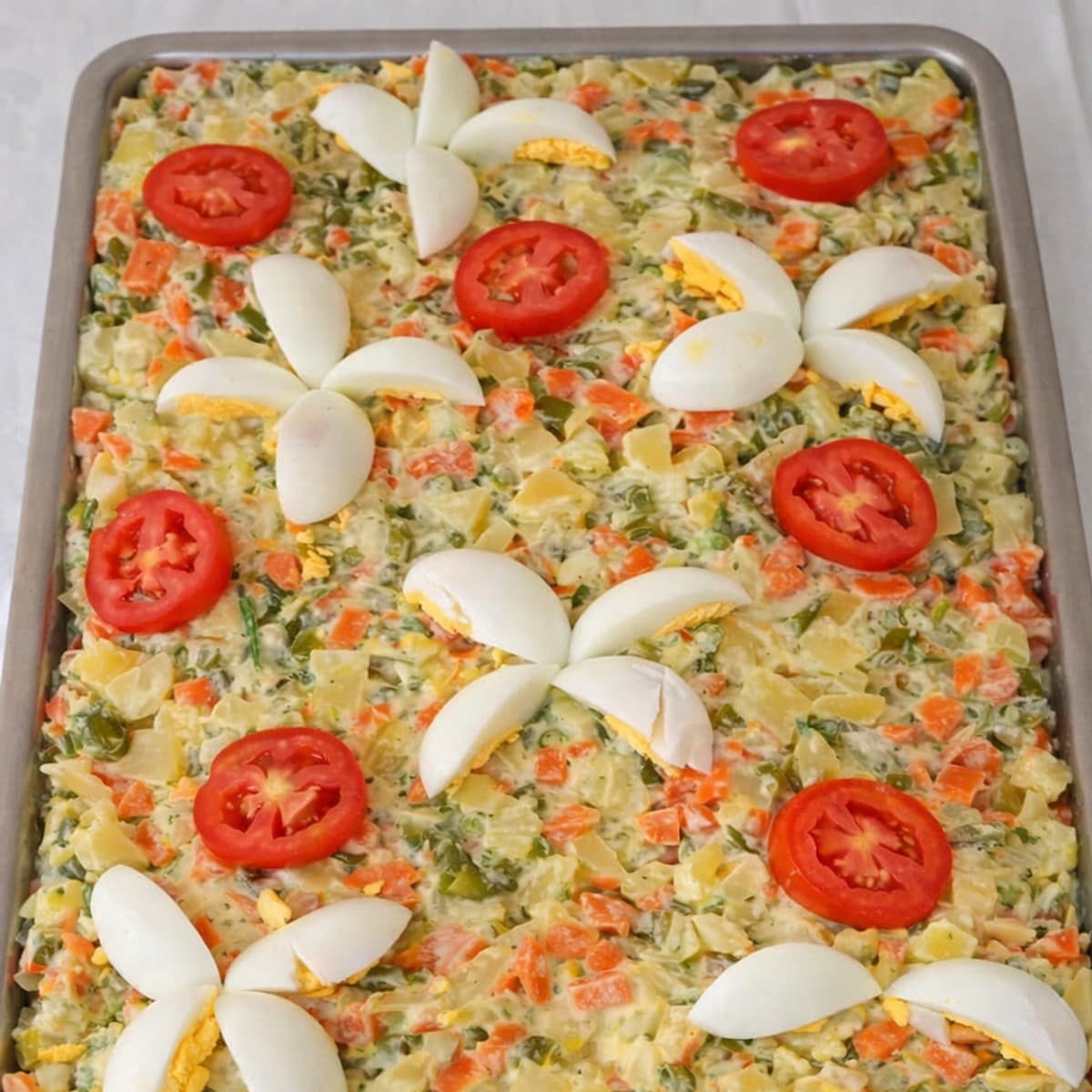 Macédoine aux œufs durs