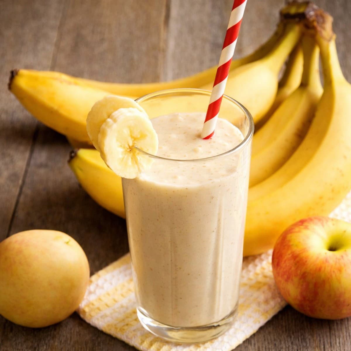 Milkshake pomme banane à la marocaine.