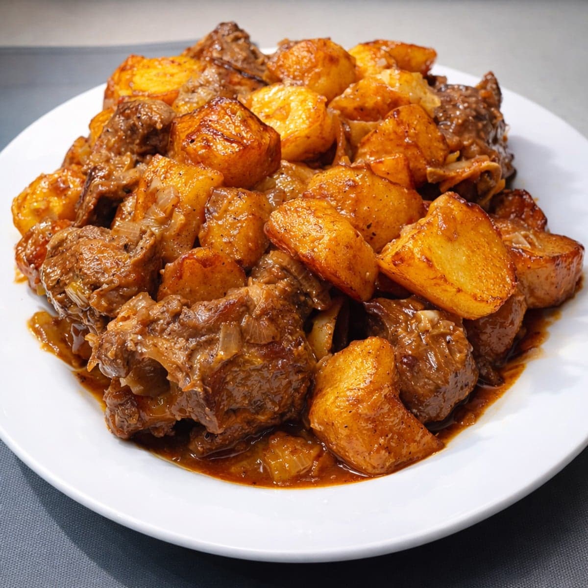 Pommes de terre sautées avec épaule d’agneau