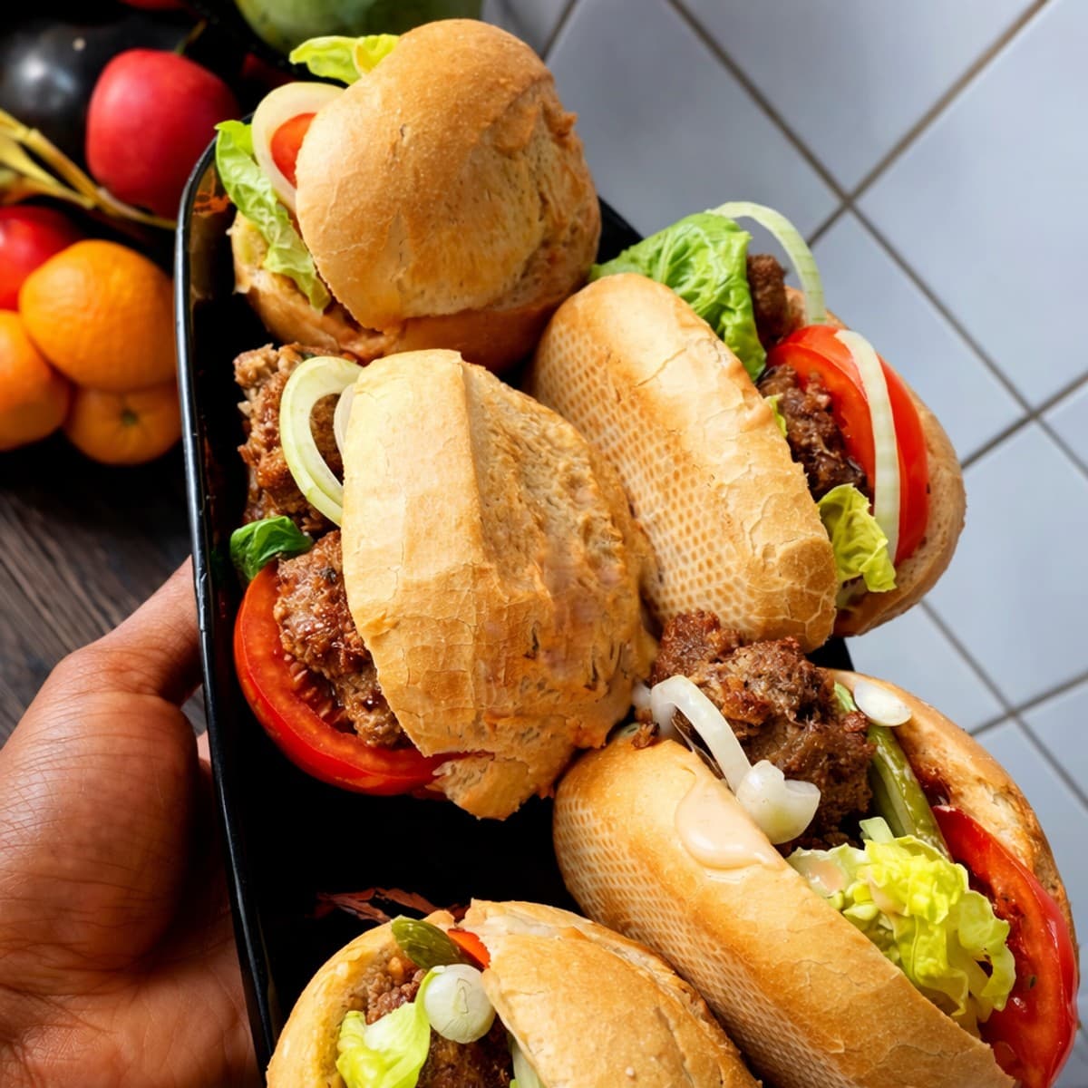 Sandwiches à la viande hachée : recette gourmande