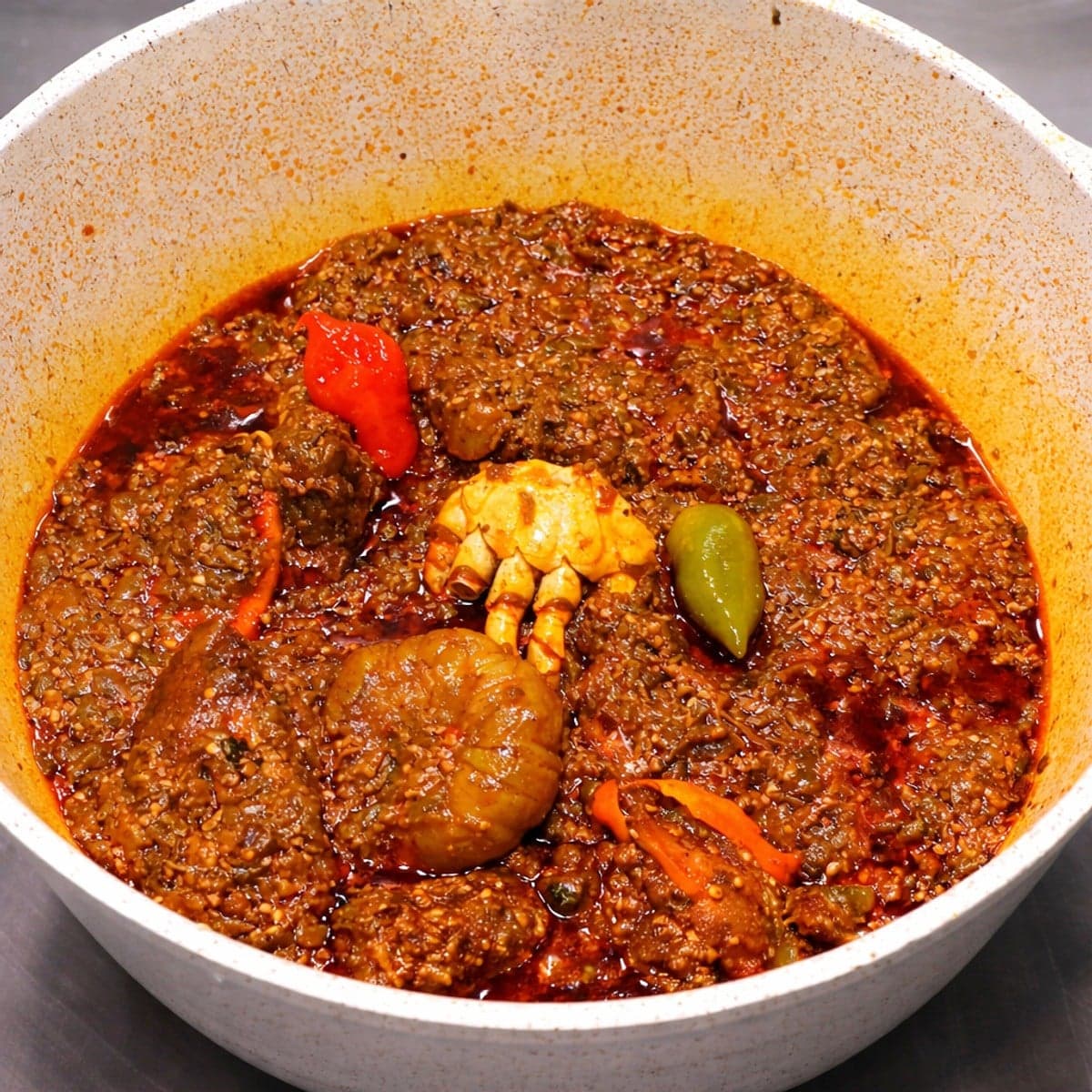 Sauce gombo au poulet fumé