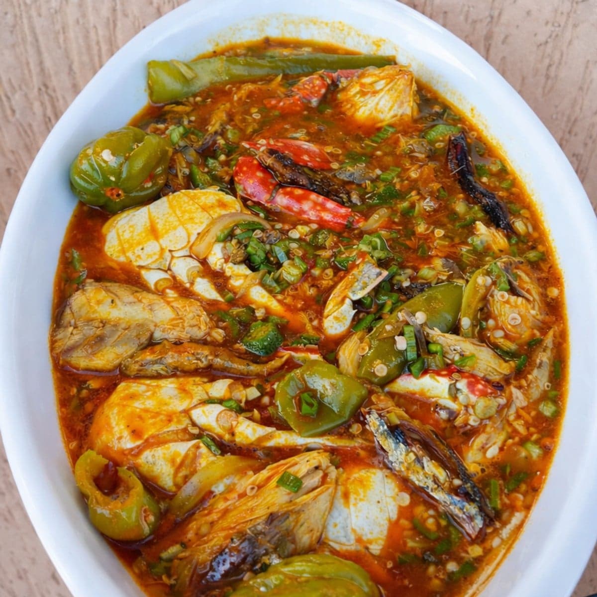 Sauce gombo aux fruits de mer et au chinchard fumé à la togolaise