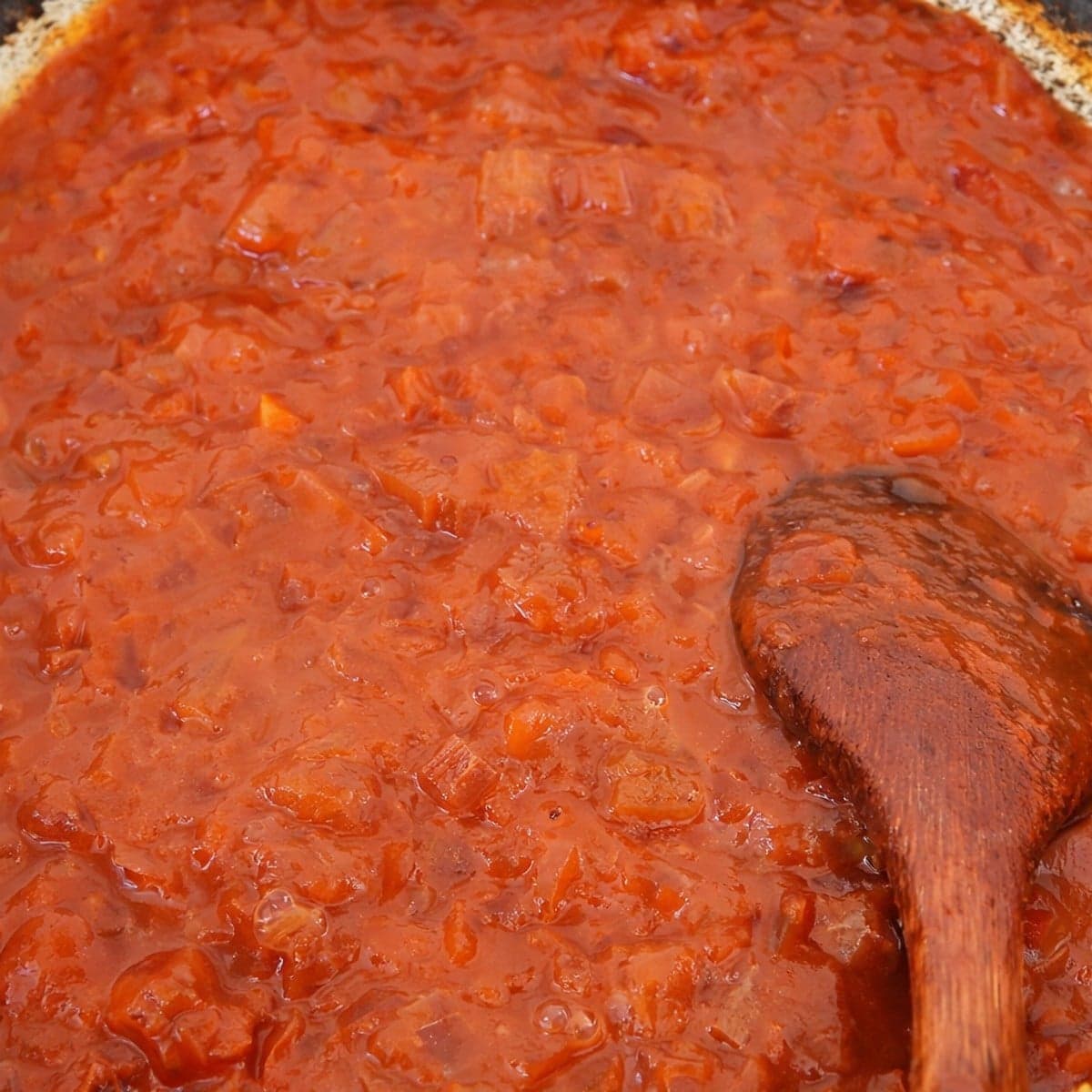Sauce oignons à la tomate