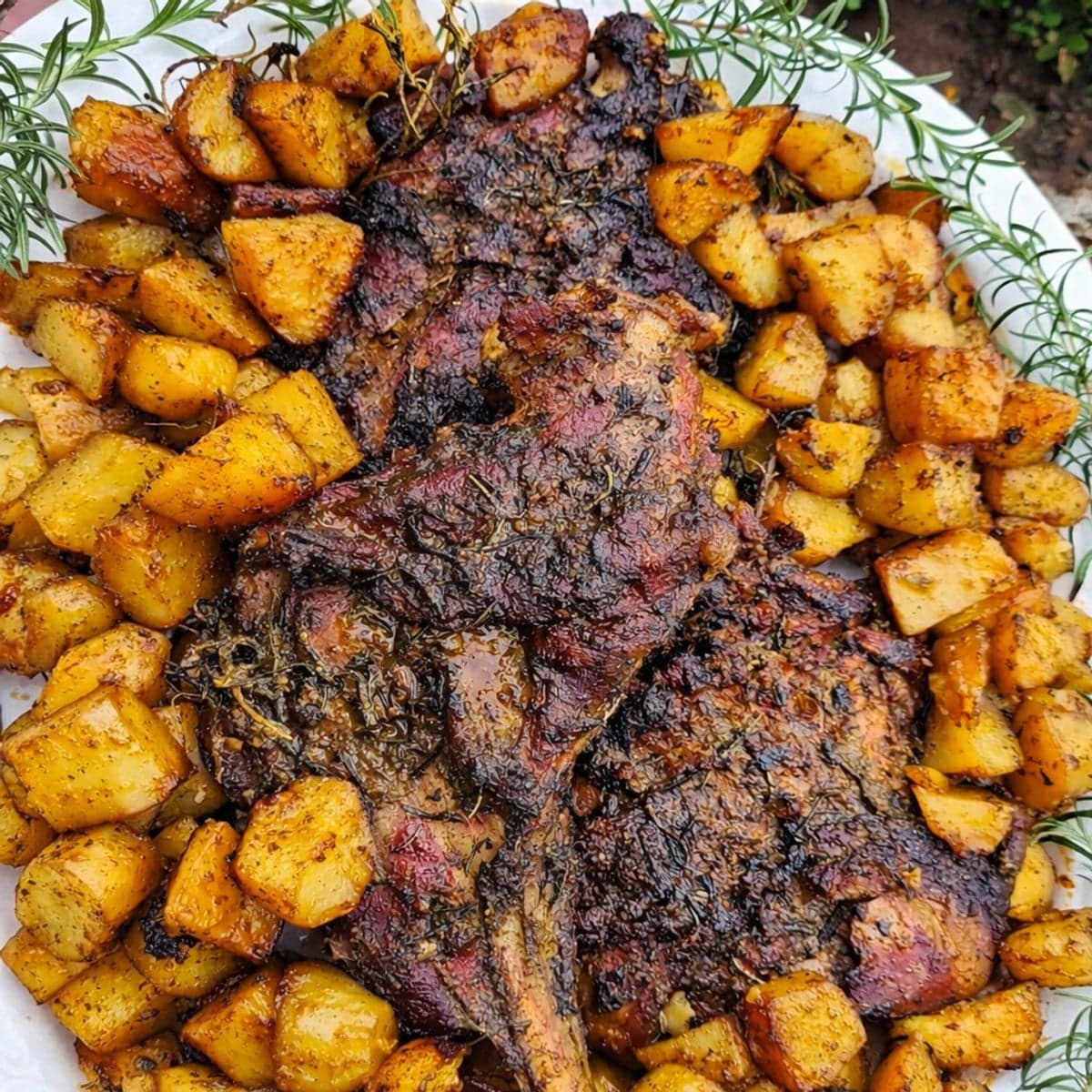Un bon gigot au four