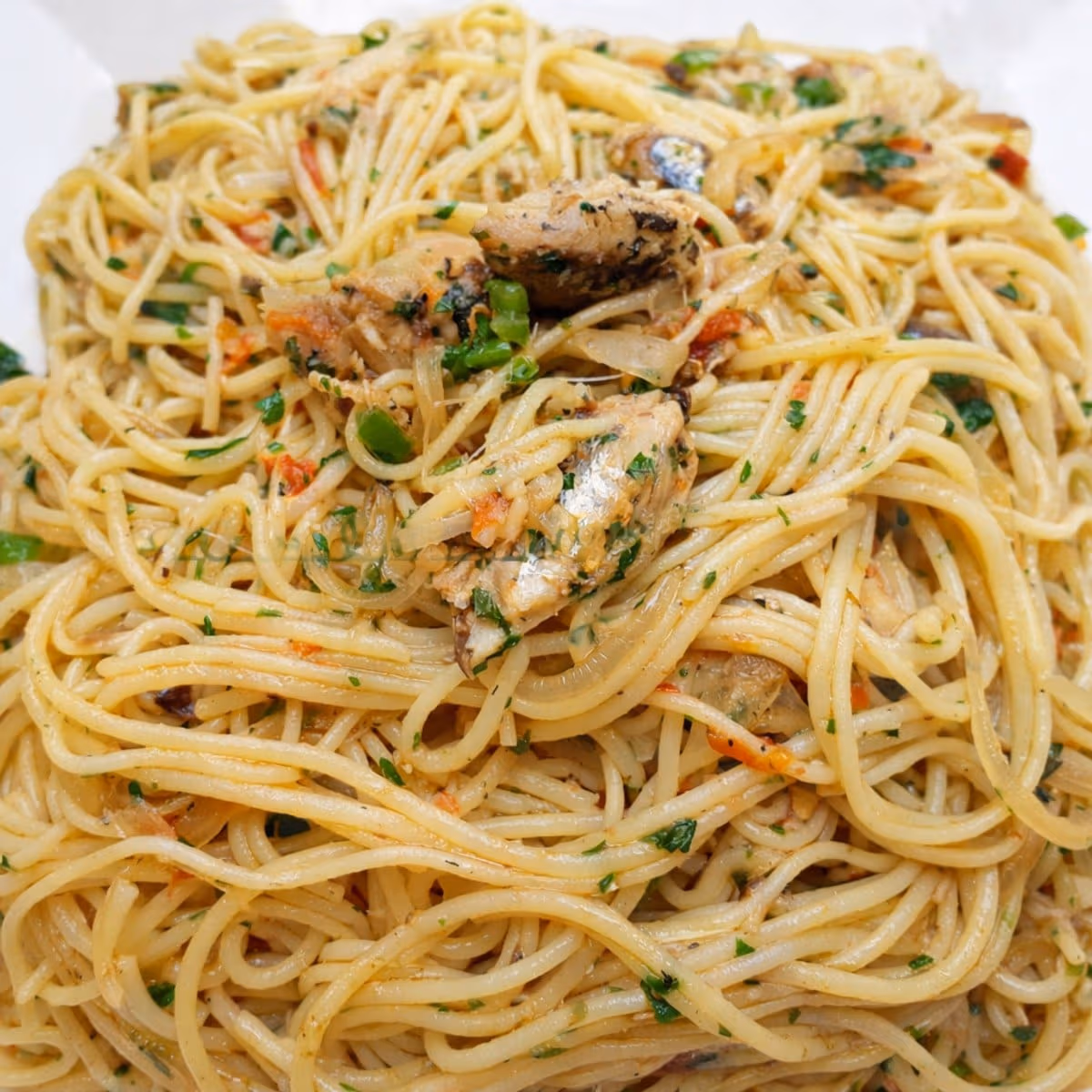 Spaghetti sauté aux sardines