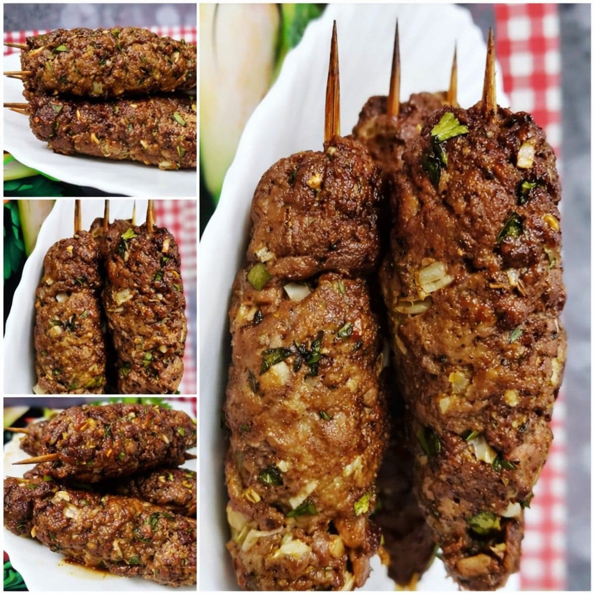 Kefta ou brochettes de bœuf haché épicées