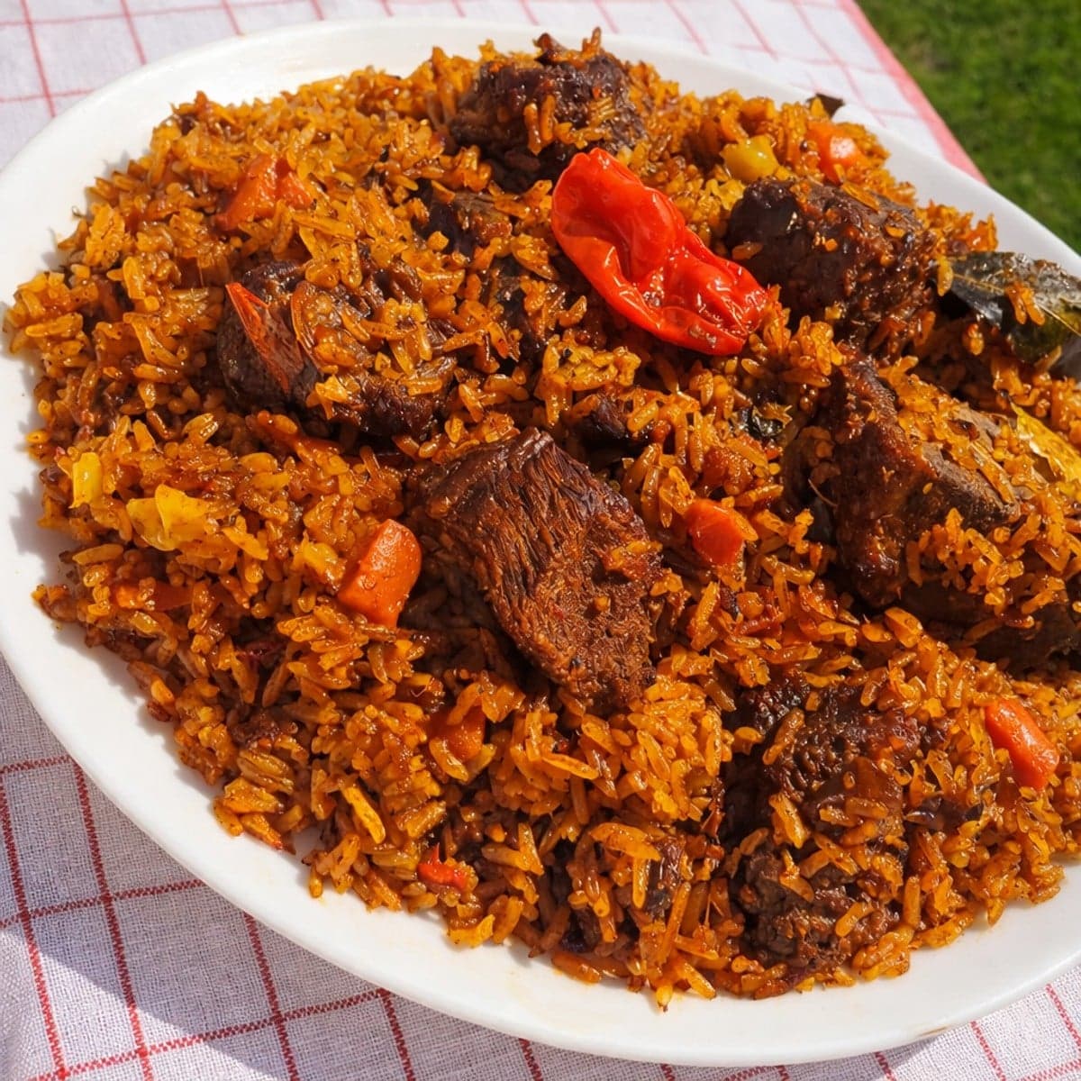 Riz gras royal au bœuf : recette africaine parfumée