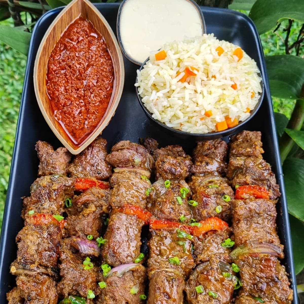 Brochettes de bœuf et riz : recette gourmande
