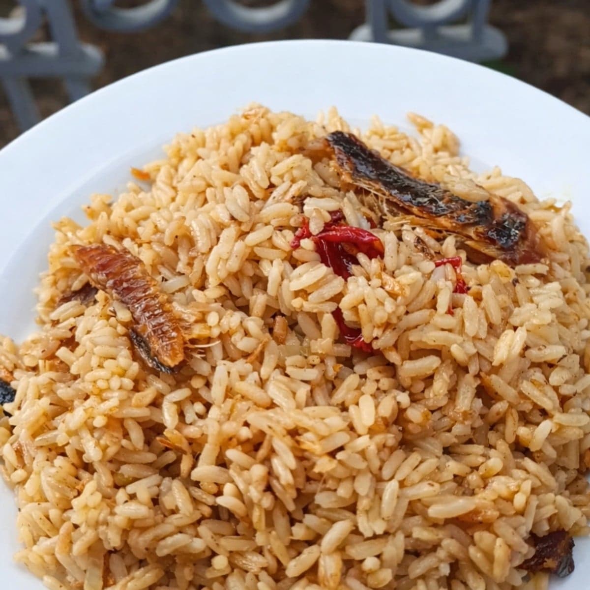 Riz sauté bounga au poisson fumé : recette africaine