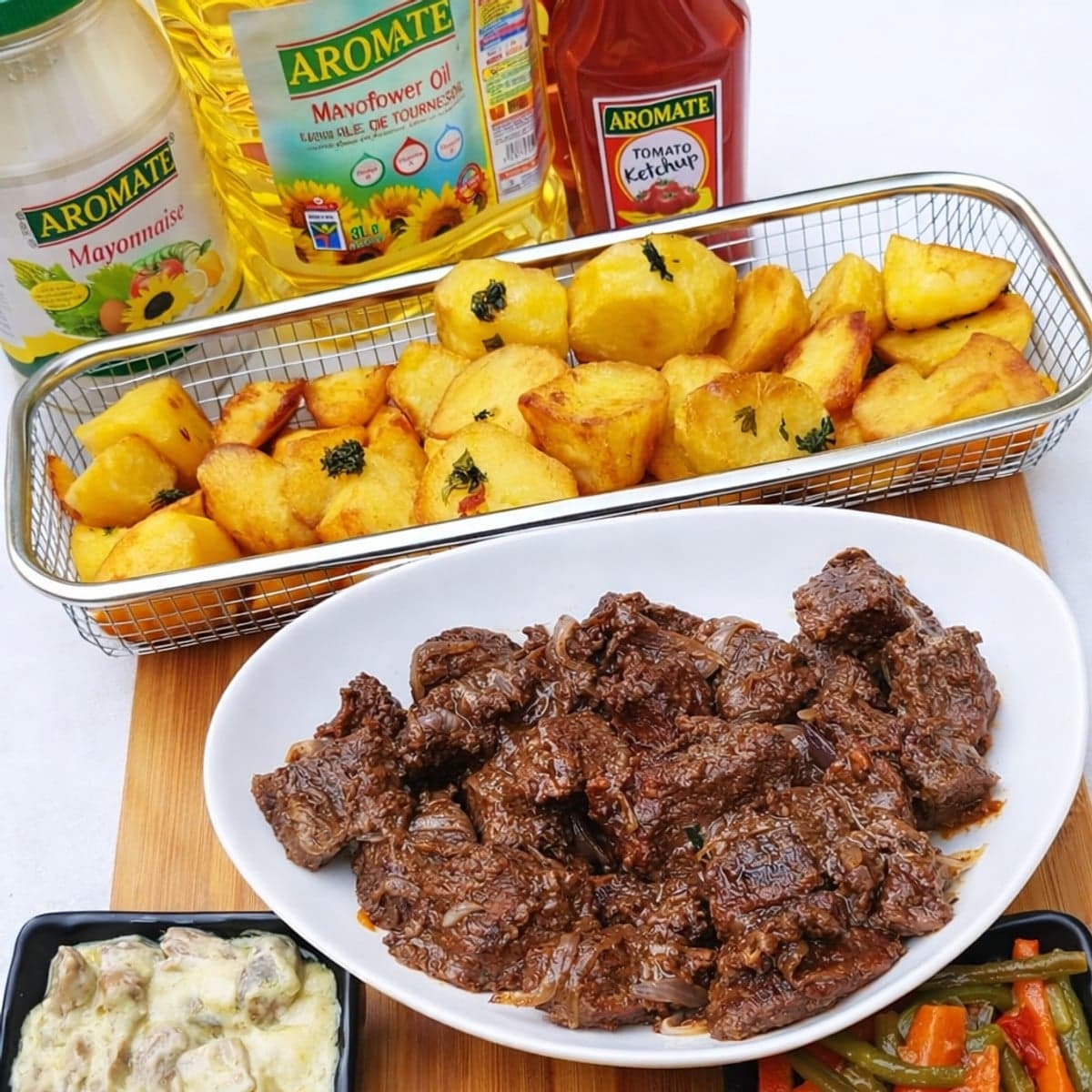 Sauté de Bœuf et Légumes, Sauce Crémeuse aux Champignons : Un Pur Délice