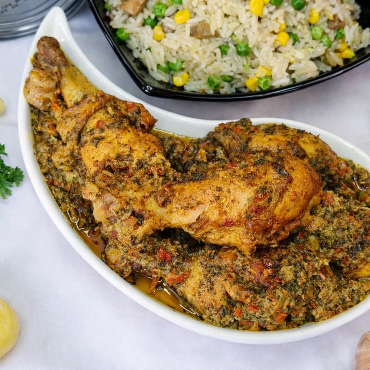 Pilons de poulet au four et riz aux légumes : un régal by Lolo