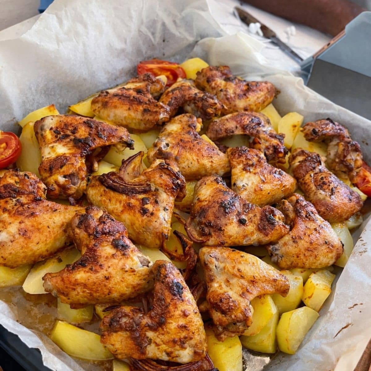 Poulet rôti aux pommes de terre fondantes