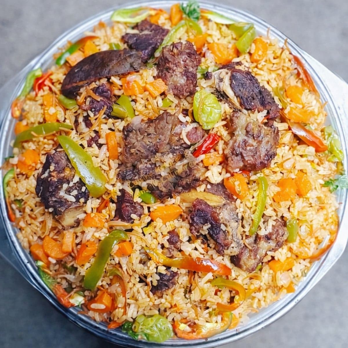 Riz aux vermicelles, tendre de bœuf et légumes fondants : un régal