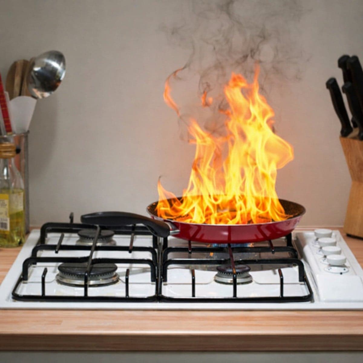 Comment éteindre une poêle en feu : conseils pratiques et rapides