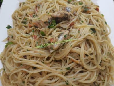 Spaghetti sauté aux sardines