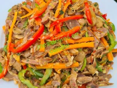 Emincés de gésier de poulet aux champignons de Paris by lolo