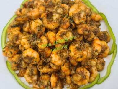 Crevettes au gingembre, ail et curcuma by lolo