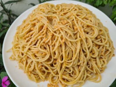 Spaghetti sauté aux œufs