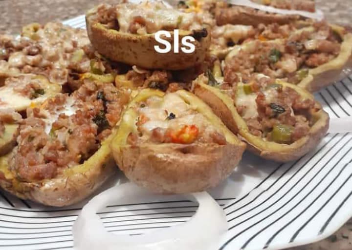 Des safous farcis a la viande hachée