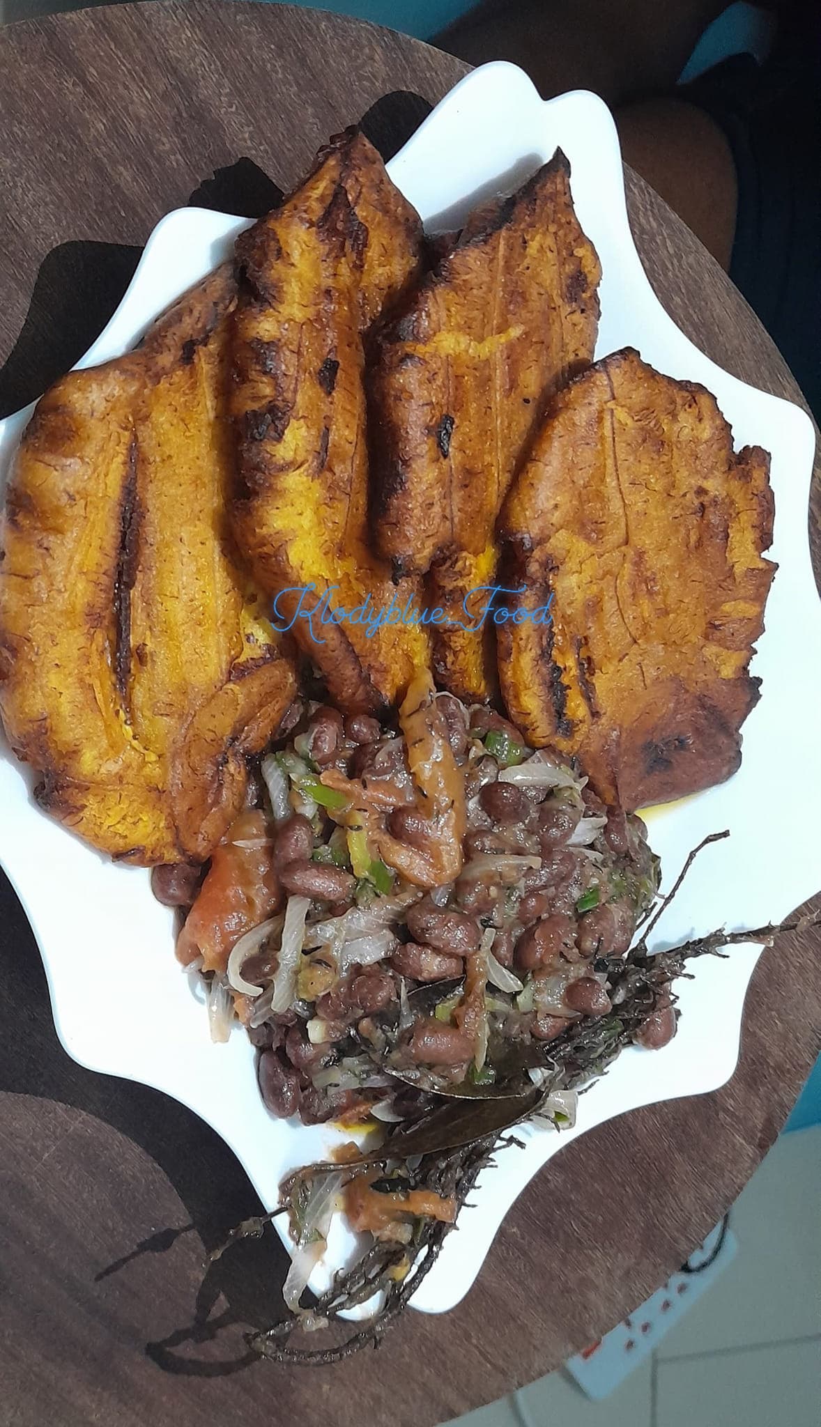 Délicieux plantain tapé