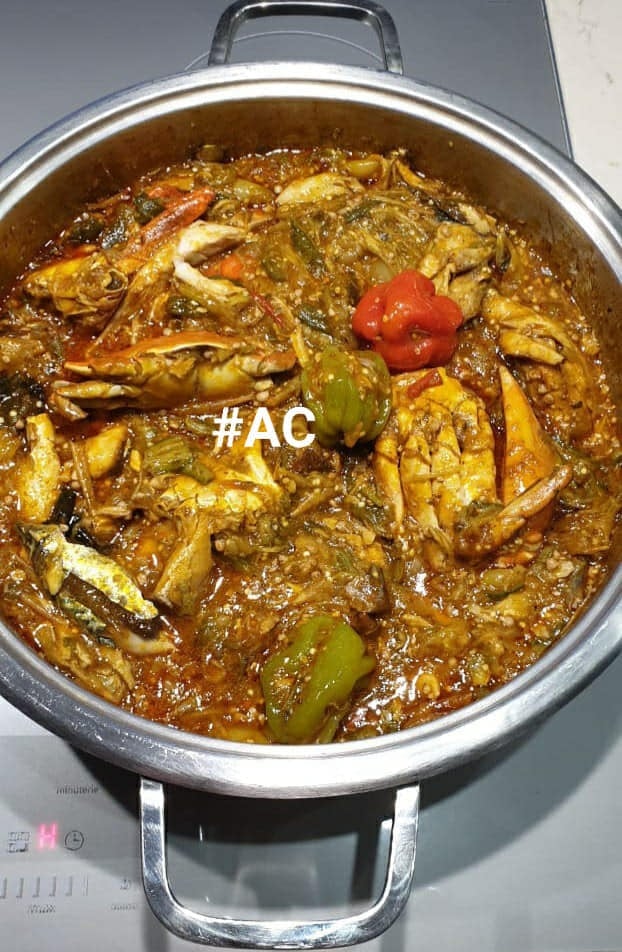 Sauce gombo aux aubergines