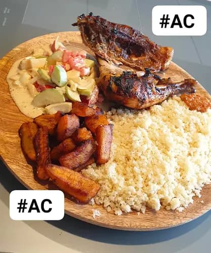 Attiéké au poulet braisé : recette ivoirienne authentique