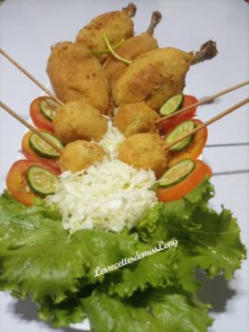 Cromesquis ou boulettes de pommes de terre et de blancs de poulet