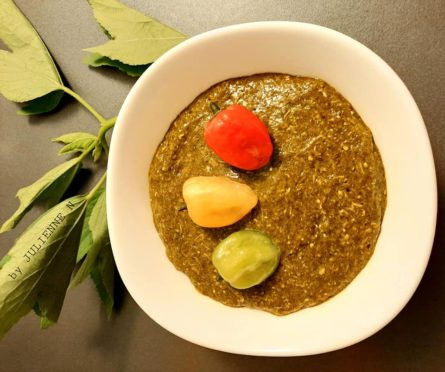 Sauce végétale appelée « oubathou »