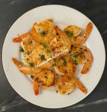 Crevettes sautées à l’ail