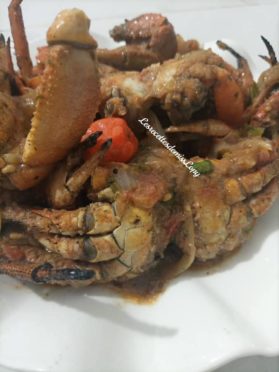 Crabes braisés puis sautés