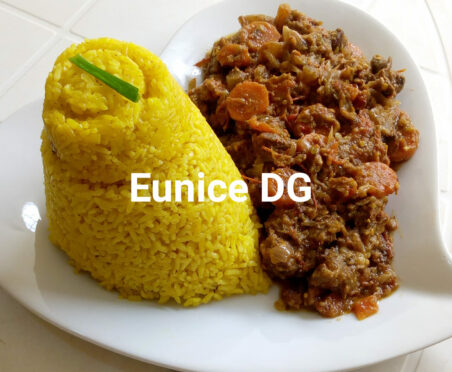 Soutrou savoureux de bœuf & riz doré au curcuma !