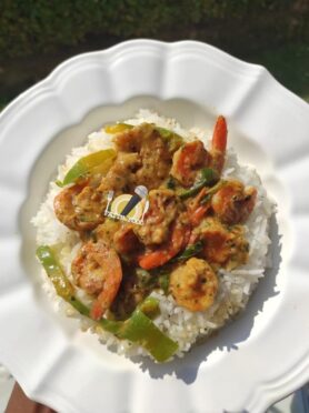 Crevettes au persil et crème