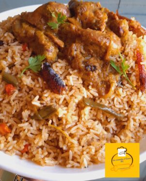 Riz gras au tamarin et son yassa de gésiers